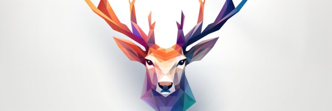 Logo Deer On Isolated Tansparent Background