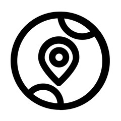 Navigation and schedule outline icon