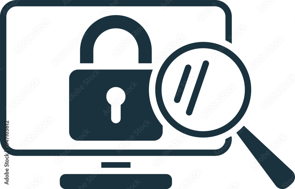 Poster security monitoring icon. monochrome simple sign from security collection. security monitoring icon 