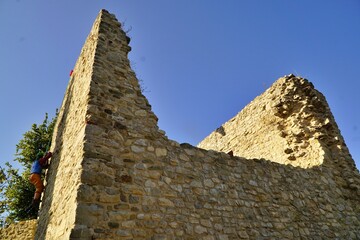 Fototapeta na wymiar Genoise castle in Akaçakoca, Düzce, Turkey.