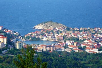Naklejka premium View of old town of Amasra in Bartın district of Turkey.