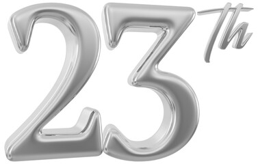 23 rd anniversary - silver number anniversary
