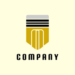 Eraser pencil modern logo. Suitable for businesses in the education sector.