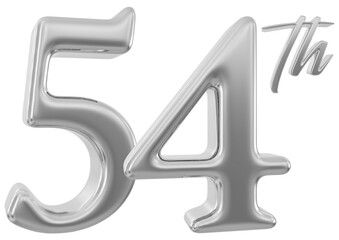 54 th anniversary - silver number anniversary