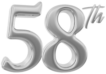 58 th anniversary - silver number anniversary