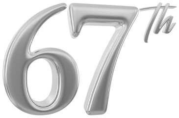 67 th anniversary - silver number anniversary