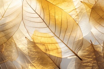 Autumn leaves background Texture Transparent Nature Tree Season Fall Colorful Generative AI