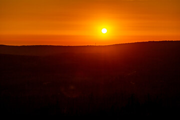 Sonnenuntergangstour durch den Nationalpark Harz auf die Achtermannshöhe bei Torfhaus - Niedersachsen - Deutschland