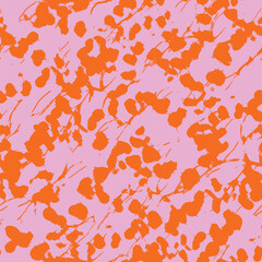 Artistic tropical hand drawing two colors floral seamless digital print pattern design Victorian Baroque Flowers and Leaves Vector  Isolated Background in Hawaiian style with big flowers