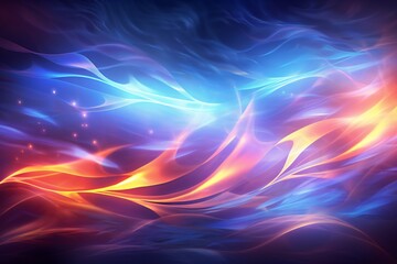 Obraz premium Abstract background with glowing lines neon cosmic energy glow texture Generative AI