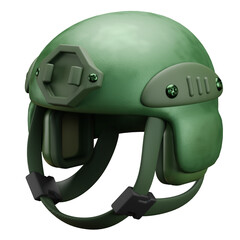 Fototapeta premium Army Helmet 3D Icon