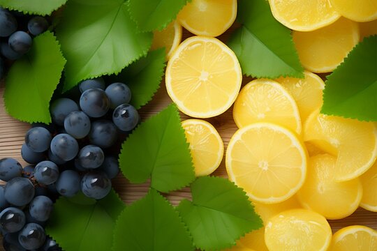 An eye catching assortment of citrus fruits in an appealing flat lay