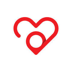 Heart Logo. Love, Medical, Romance, and Charity design vector template.