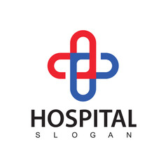 Healthcare hospital logo design vector