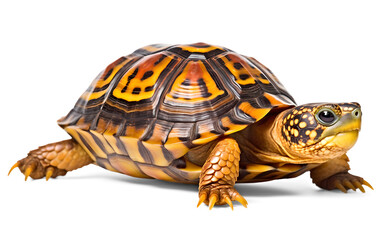 Obraz premium Western Box Turtle on isolated background