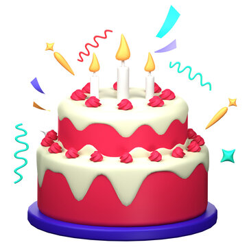 Party Cake 3D Icon
