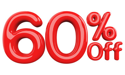 Discount 60 Percent Off - 3d Number Red Sale