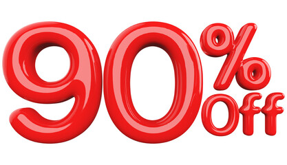 Discount 90 Percent Off - 3d Number Red Sale