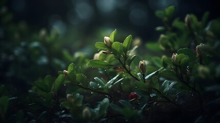 Obraz premium Macro Photography of Plants Cinematic. Created with Generative AI Technology