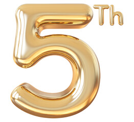 5 th anniversary - gold number anniversary © Chetra168
