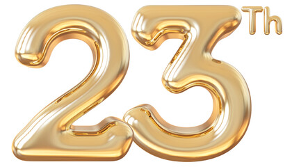 24 th anniversary - gold number anniversary