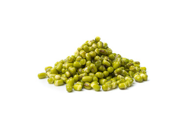 Soaked Mung Beans, Wet Vigna Radiata Seeds Pile, Macro Photo of Green Gram in Water