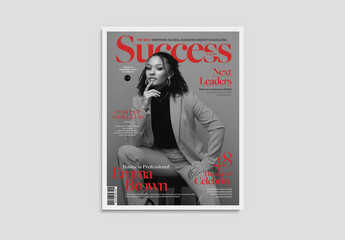Business Magazine Cover Layout Success CEO
