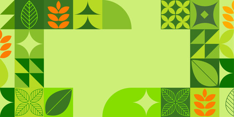 Geometric Eco Background. Suitable for poster, cover, ads, social banner, or flyer.