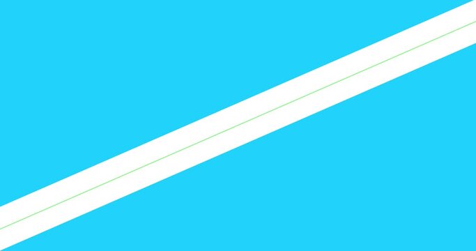 Blue White transition animation on green screen, animation with key color