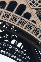 Detail of the Eiffel tower in Paris, France