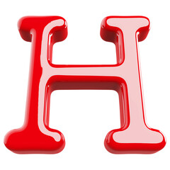 Red Letter H Bubble - 3d Aphabet Font