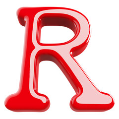 Red Letter R Bubble - 3d Aphabet Font