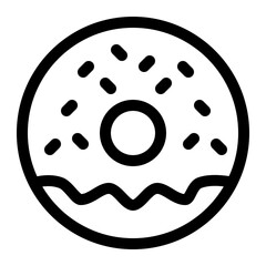 donut line icon