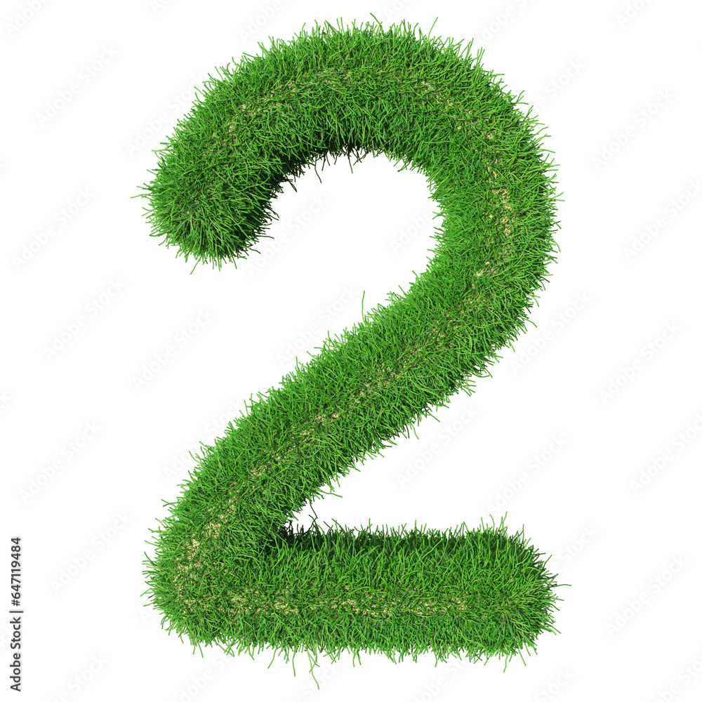 Poster grass number 2 - 3d rendering