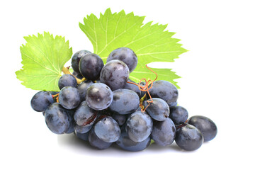 Grapes on a white background