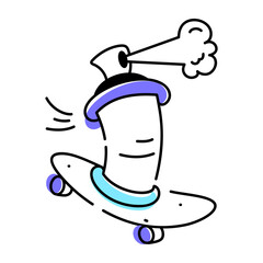 Party spray hand drawn icon 