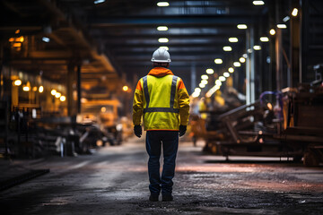 worker in helmet at work