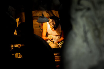 Making of goddess Durga idol. These idols are made for Durga puja, the biggest festival of Kolkata,...