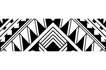 Wrap around arm polynesian tattoo design. Pattern aboriginal samoan. Vector illustration eps10.