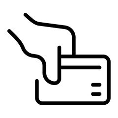 pay by card line icon