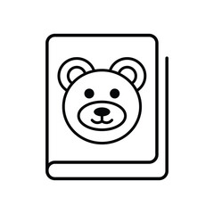 children book icon book for baby sign 