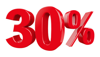 30 Percent off - 3d Number Discount
