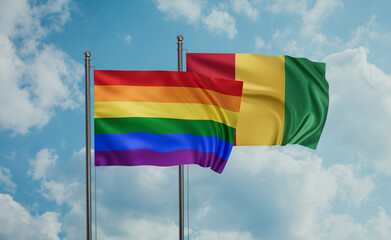 Guinea and LGBT movement flag also Gay Pride flag