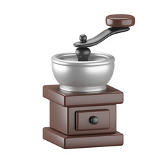 3d icon of coffee manual grinder.
