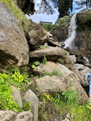 waterfall in the mountains