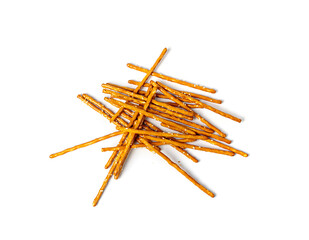 Bread Sticks, Pretzel Straws, Sesame Grissini, Pretzels Snack with Sesame Seeds, Long Rusks