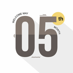Welcome may month greeting design