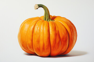 Obraz premium Ripe pumpkin on a white background. 