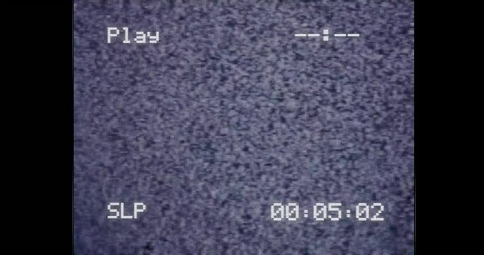 VHS video player screen for vintage effect for crt tv