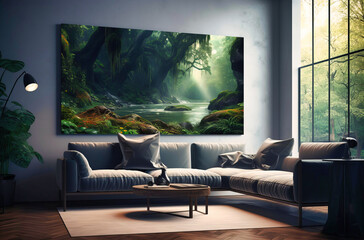 A Beautiful Home Decoration With Sofa and Others Equipment